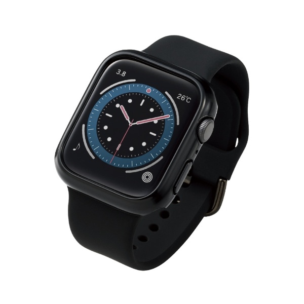 AbvEHb` Jo[ P[X Apple Watch SE ( 2 / 1 ) / Series 6 / 5 / 4 [ 44mm ] op[ n[h ʕی ϏՌ h~ ubN ubN AW-20MBPPBK