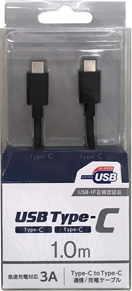 PDΉyUSB-IFKFؕizType-CType-CʐME[dUSBP[u USB2.0 3A/60WΉ 1.0m ubN CD-3CS100K [1.0m /USB Power DeliveryΉ]