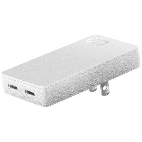 NovaPort SLIM 65W  PDΉAC[d GaN@USB-C×2|[g zCg CIO-G67W2C-S-WH [2|[g /USB Power DeliveryΉ /Smart ICΉ /GaN(KE) ̗p]