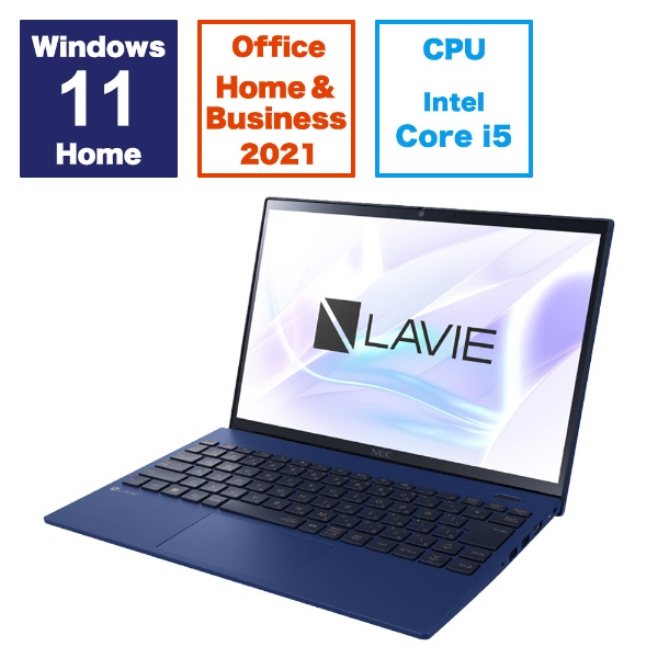 m[gp\R LAVIE N13 Slim(N1355/HAL) lCr[u[ PC-N1355HAL [13.3^ /Windows11 Home /intel Core i5 /F16GB /SSDF256GB /Office HomeandBusiness /2023NH~f]