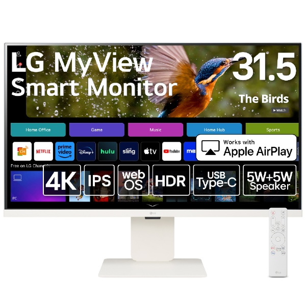 USB-C接続 PCモニター MyView Smart Monitor ホワイト 32SR83U-W [31.5型 /4K(3840×2160）  /スクエア]:ビックカメラ通販 | JRE MALLショッピング | JRE POINTが貯まる・使える