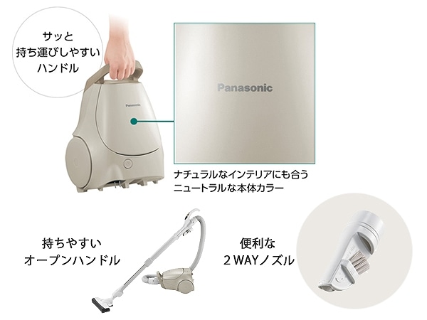 紙パック式掃除機 ＰＪシリーズ パナソニック ベージュ MC-PJ22G-C [紙