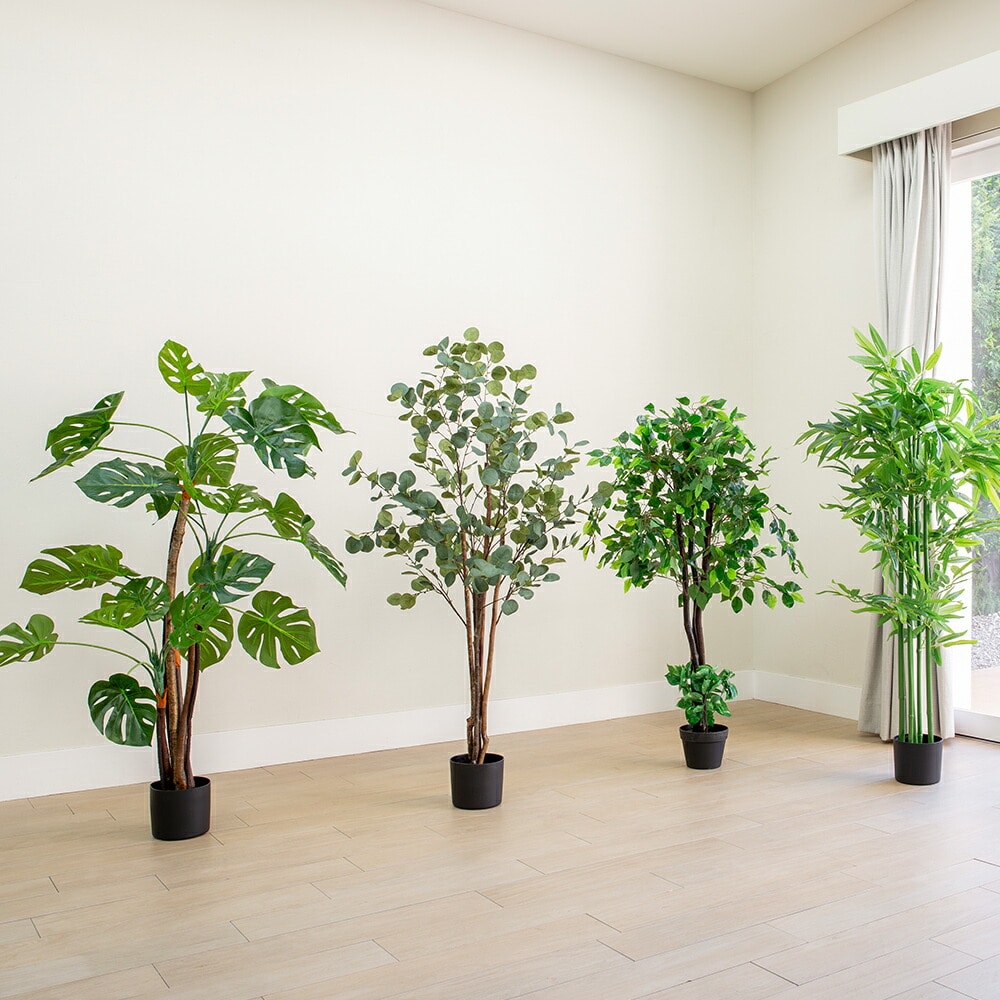 光触媒 人工観葉植物 ユーカリ 高さ150cm インテリアグリーン フェイク 