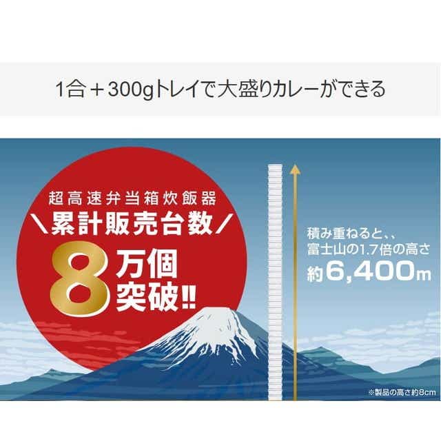 サンコー おひとりさま用超高速弁当箱炊飯器2段 TKFCLDRC 保温