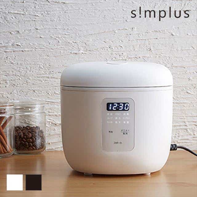 simplus マイコン式 4合炊き炊飯器 ホワイト SP-RCMC4-WH(ホワイト 