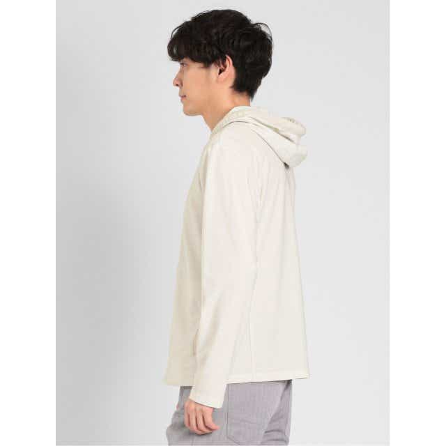 ハニカムメッシュ フルZIPパーカー【renoma HOMME】(XL 02アイボリー