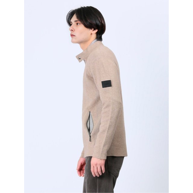 ライダース ニットアウター【renoma HOMME】(M 33ベージュ): トップ