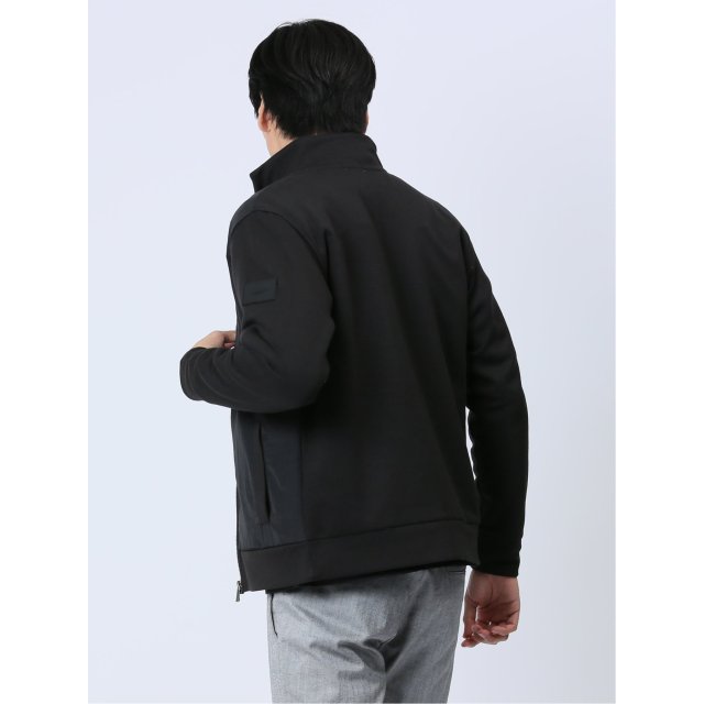 布帛ハイブリッド スタンドアウター【renoma HOMME】(XL 05黒): トップ