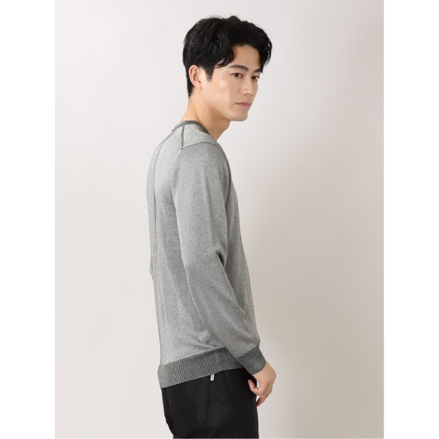 プレーティング Vネックニット【renoma HOMME】(XL 91銀): トップ