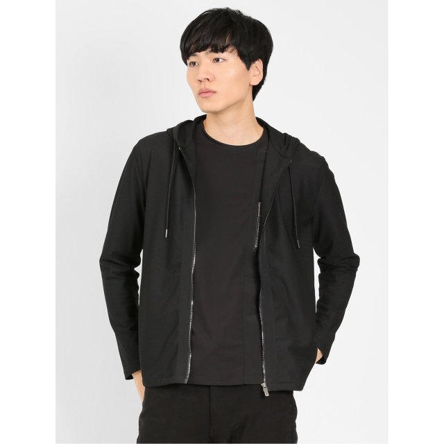 ハニカムメッシュ フルZIPパーカー【renoma HOMME】(L 05黒): トップ