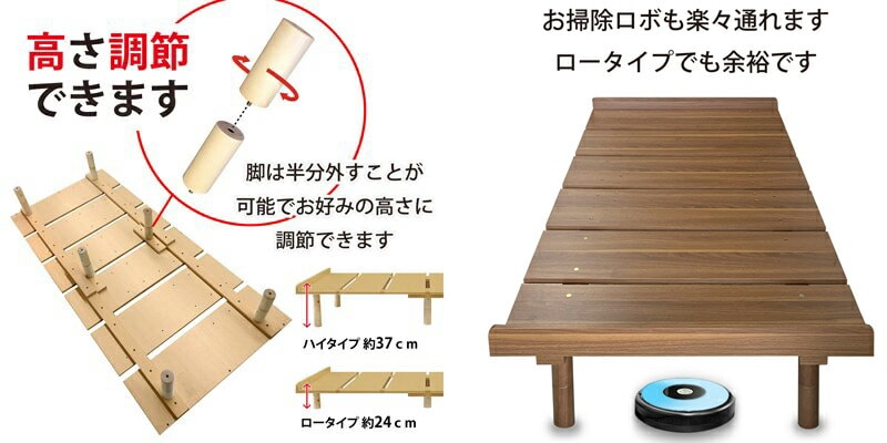 メラミン すのこ ベッド シングルサイズ MB-2020S ※マットレスは付属