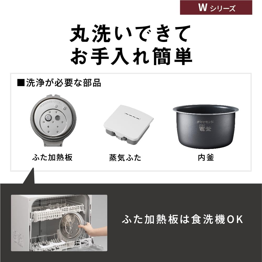 Panasonic 可変圧力IHジャー炊飯器 Wシリーズ おどり炊き 5合炊き SR
