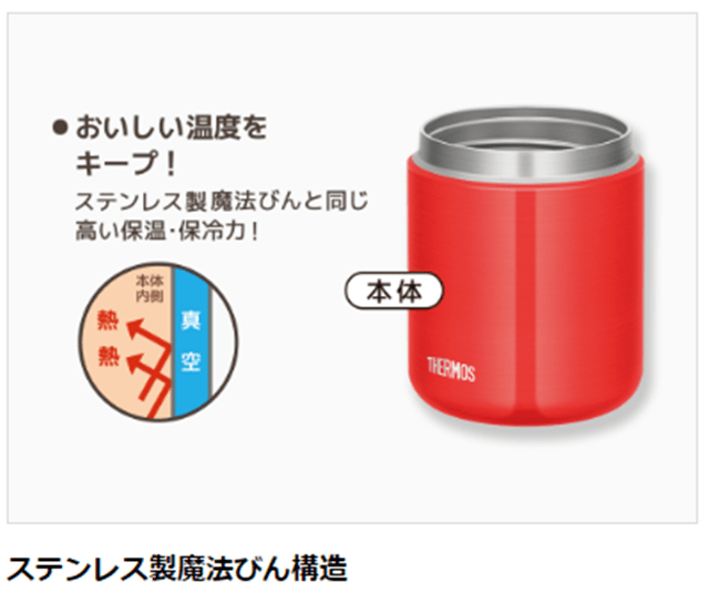 サーモス 真空断熱スープジャー400ml JBR-400 WH ホワイト(ホワイト