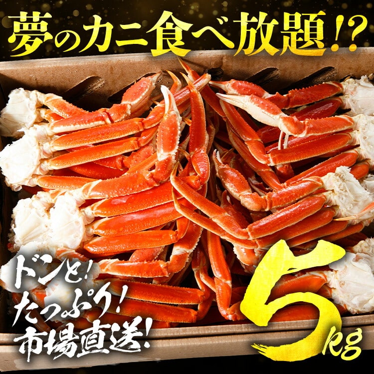 特大ずわいがに脚 5kg 送料無料 冷凍便 ズワイガニ ボイル かに カニ