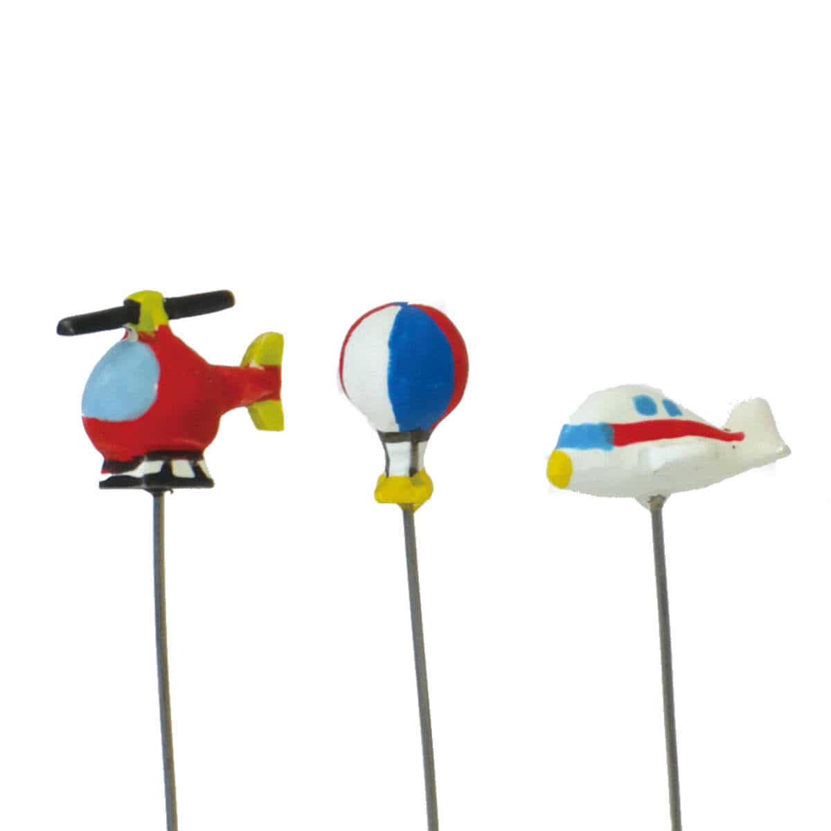 ガーデンピック ミニピック ヘリコプター 気球 飛行機 3種セット