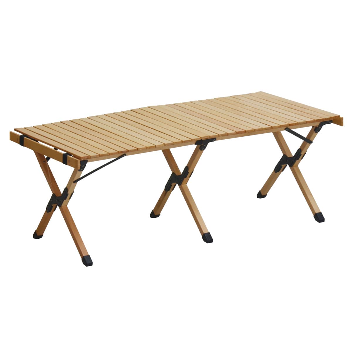 キャンプテーブル 折りたたみ 木製 幅120×奥行60×高さ45cm 