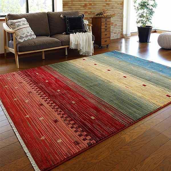トルコ製 ラグマット/絨毯 【3畳 約160×230cm グエルブルー】