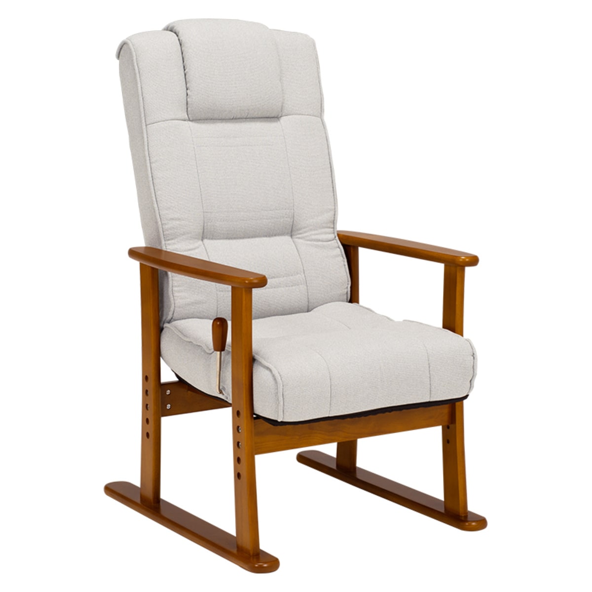 高座椅子 高齢者 リクライニング 肘掛 腰痛 疲れにくい 木製 座面高35 