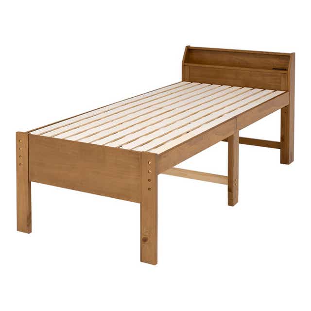 ベッド シングル ハイタイプ 高さ調節 3段階すのこ 木製（ すのこ