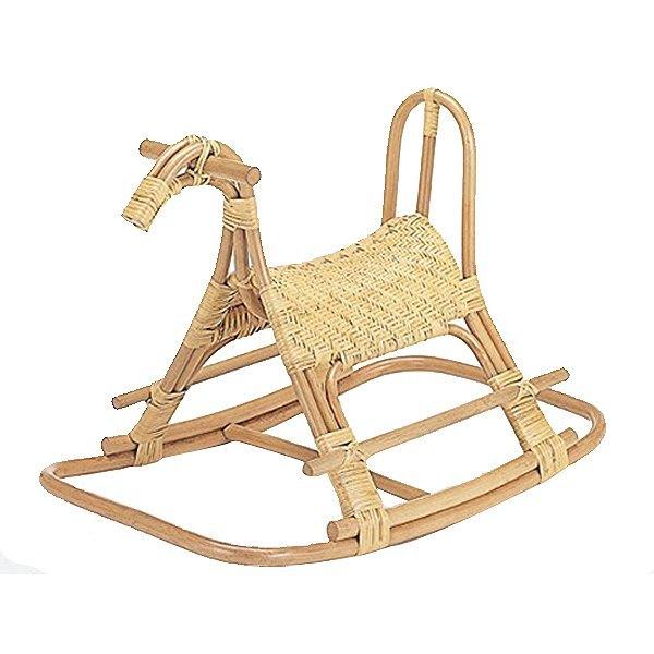 子供馬 ラタン ロッキングホース 籐家具（ 子供用 乗り物 おもちゃ