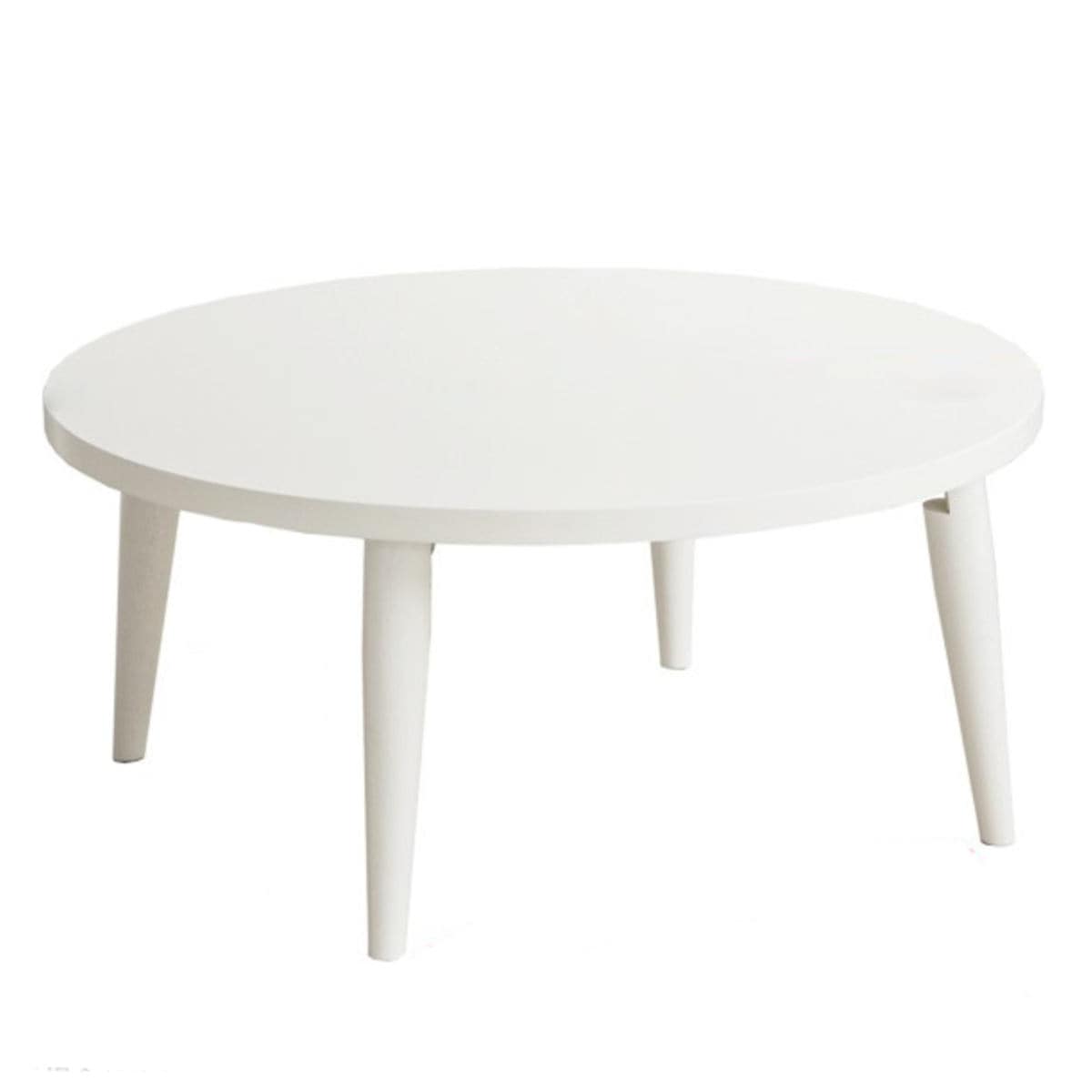 ローテーブル 幅80cm 折りたたみ 丸 ホワイト （ リビングテーブル 