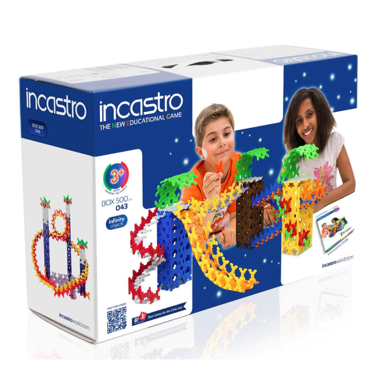 incastro】インカストロ BOX500 (500ピース) イタリア生まれの知育ブロック 知育玩具 B-