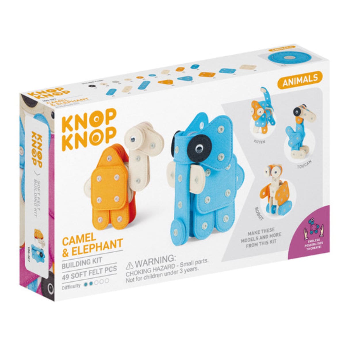 おもちゃ KNOP CAMEL&ELEPHANT ラクダ ゾウ 知育玩具（ オモチャ 知育