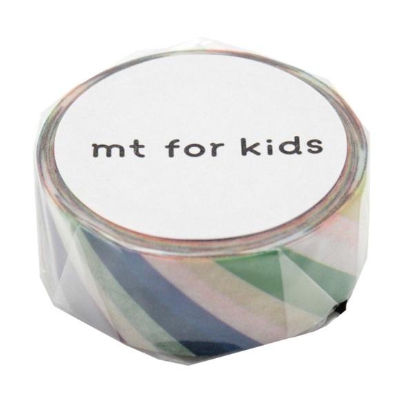 マスキングテープ mt for kids カラフル ストライプ 幅15mm（ カモ井 ...