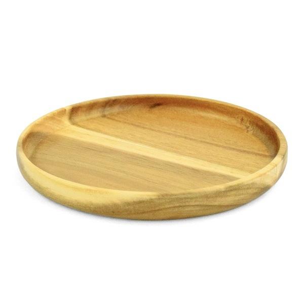プレート 17cm L ラウンド カフェ 皿 食器 木製食器 天然木 同色5枚