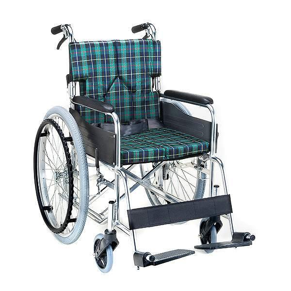 車いす 自走式 背折れタイプ 座面幅42cm 非課税（ 車椅子 車イス 介護