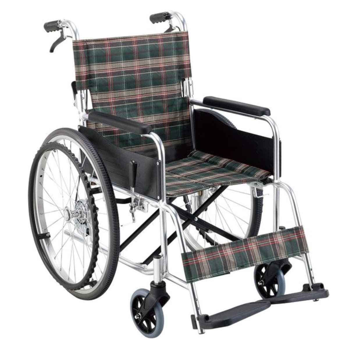 車いす 標準 自走式 背折れタイプ 座面幅40cm 非課税 （ 車椅子