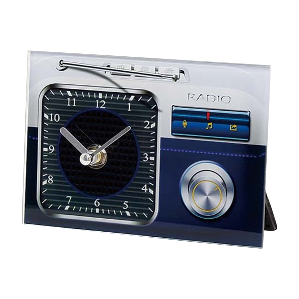 置き時計 アナログ レトロ ラジオ 時計（ クロック 置時計 おしゃれ 