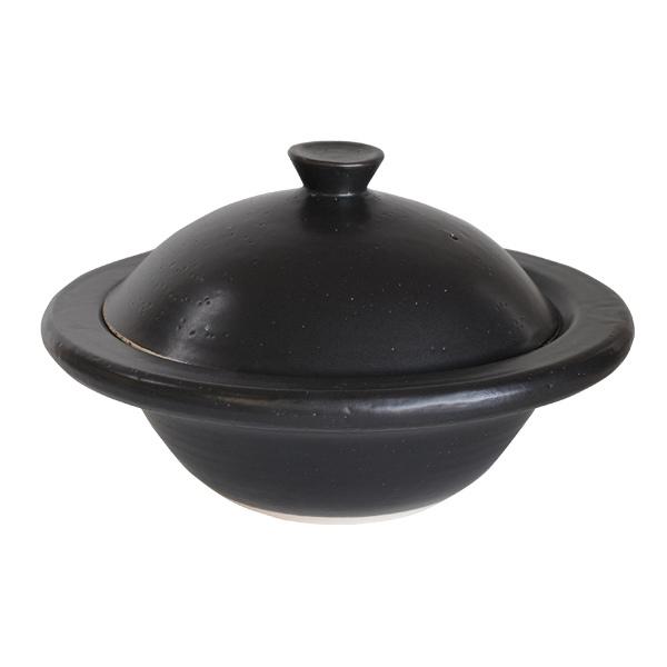 マルヨシ陶器 マジカルどなべ IH・直火対応 Black clay pot L M5578