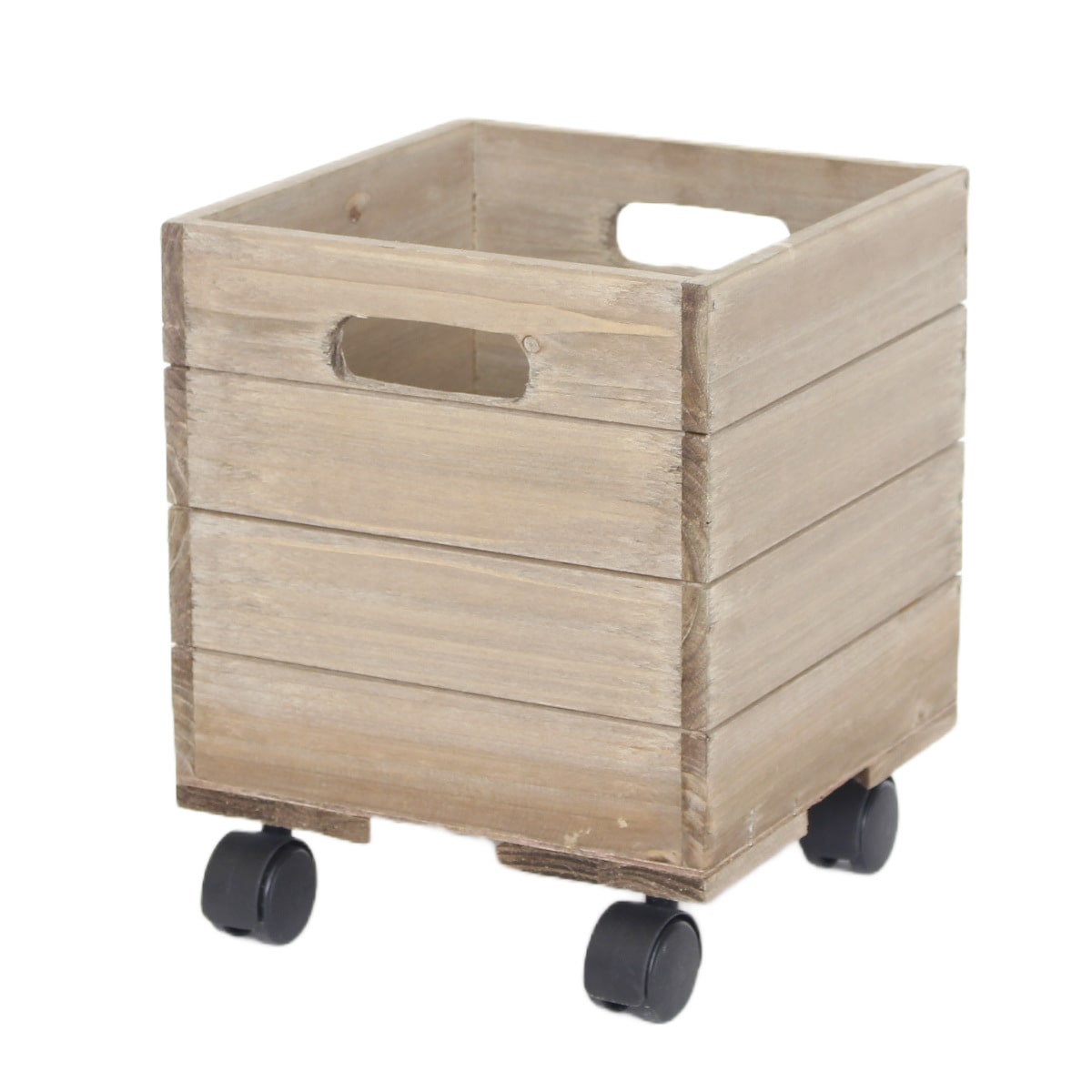 キャスターボックス S 木製 収納ボックス （ 幅22×奥行22×高さ21.5cm 