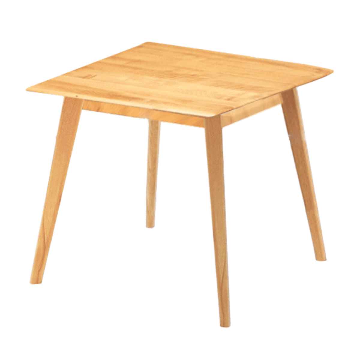 ダイニングテーブル 幅80cm ナチュラル 木製 正方形（ 2人掛け 2人用