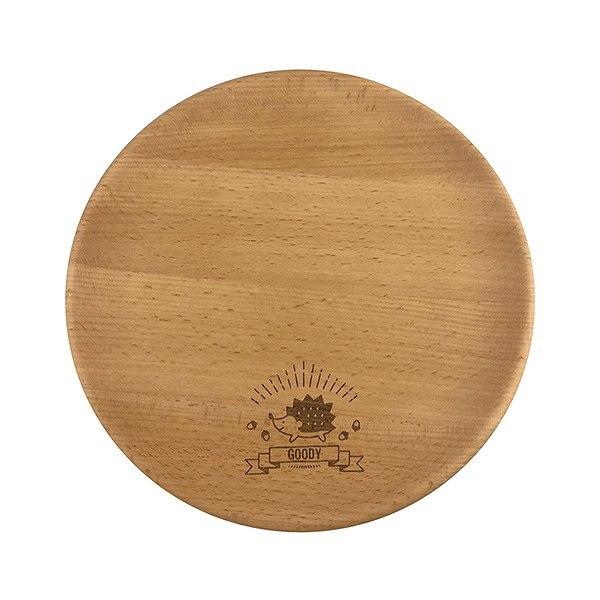 プレート 木製 18cm ハリネズミ 食器（ 木のお皿 ウッドプレート 中皿 ...