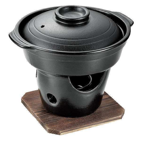 両手鍋 すき焼き鍋 コンロセット 陶器製 和ごころ懐石 （ 懐石鍋 卓上 