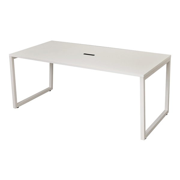 法人限定】 ミーティングテーブル 幅180cm ホワイト オフィス テーブル