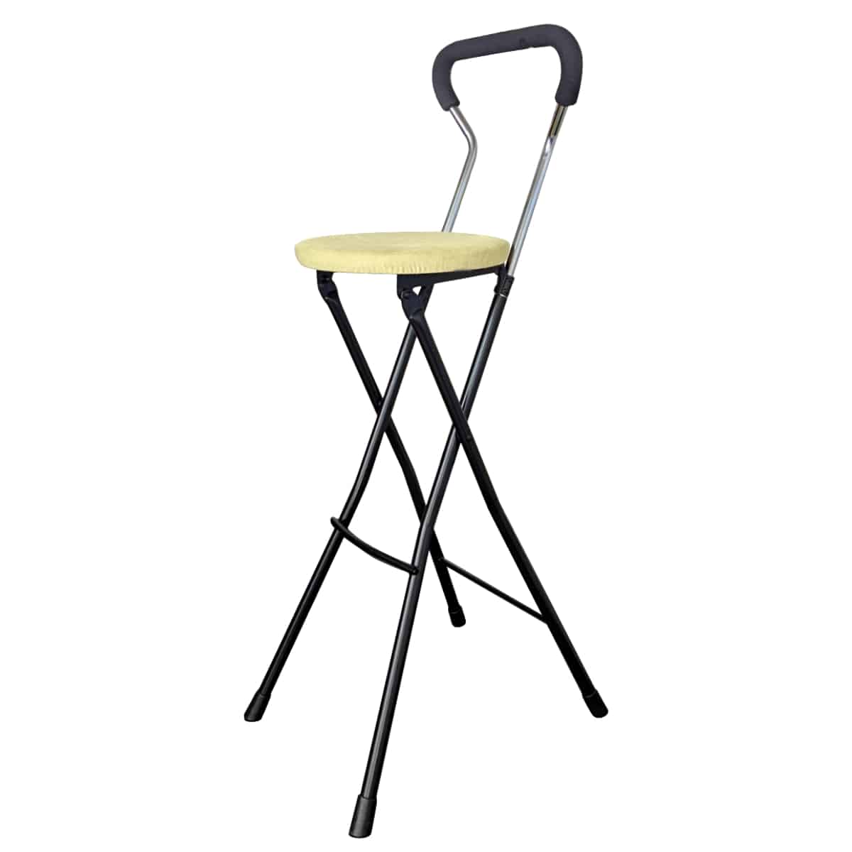 折りたたみ椅子 コンパクト 軽量 背もたれ ハイタイプ 座面高74.5cm 