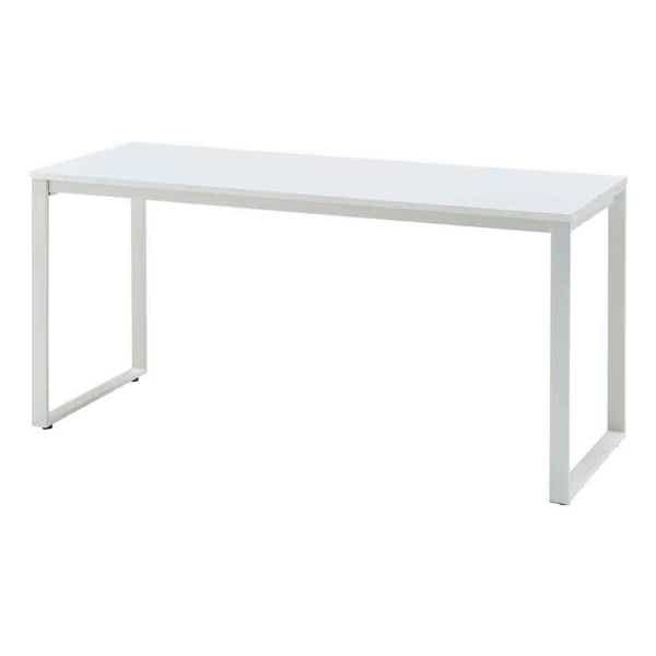 テーブル 幅160cm ホワイト デスク オフィス 長方形 スチール オフィス 