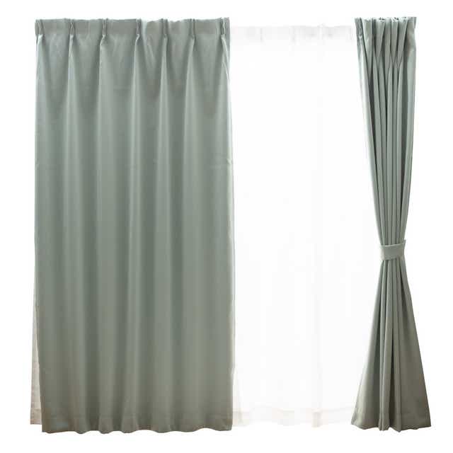 遮光カーテン 1級遮光 レースセット UVカット 幅100～200×丈105～230cm