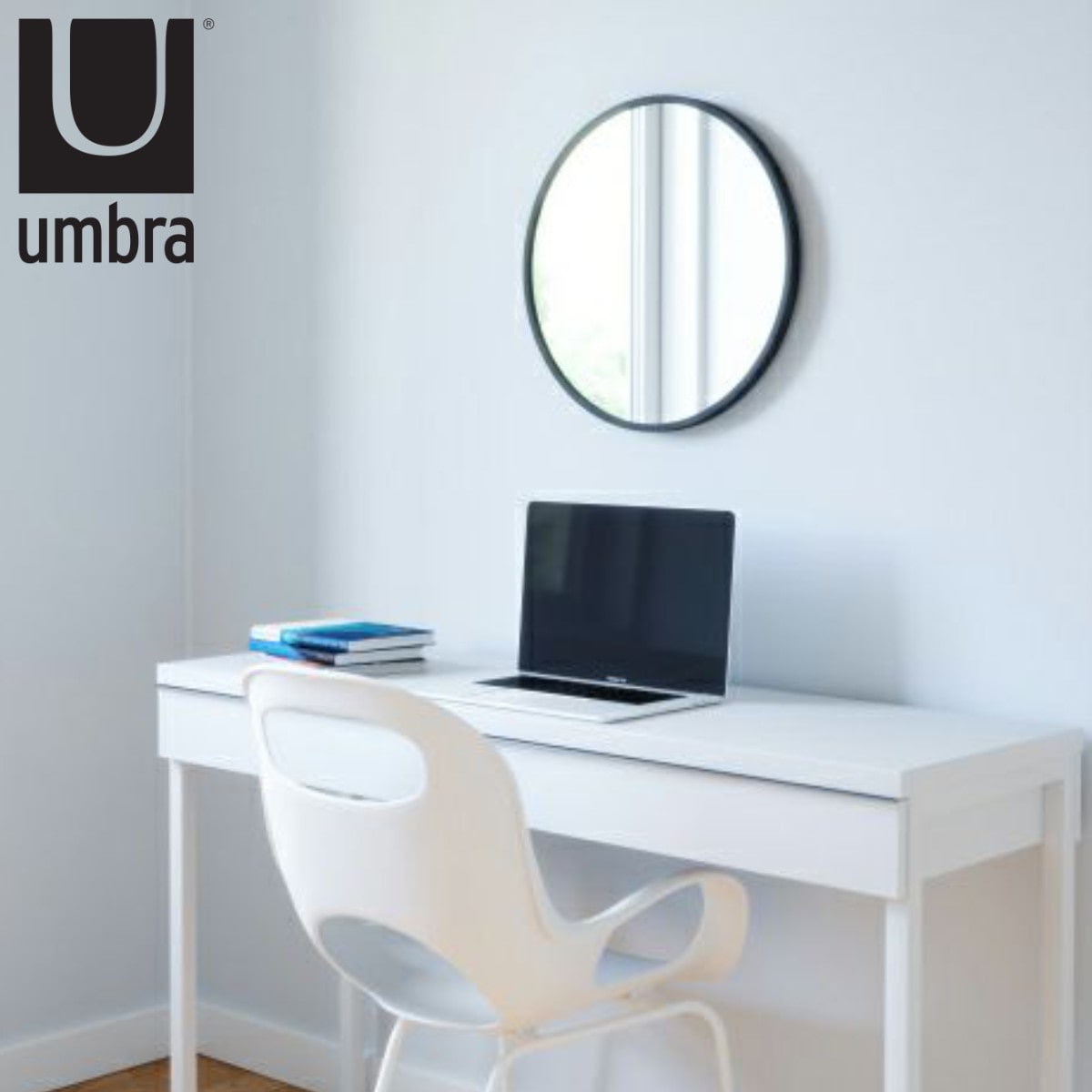 umbra ハブ ミラー 46×46cm 円形 壁掛け（ アンブラ 鏡 壁 ウォール