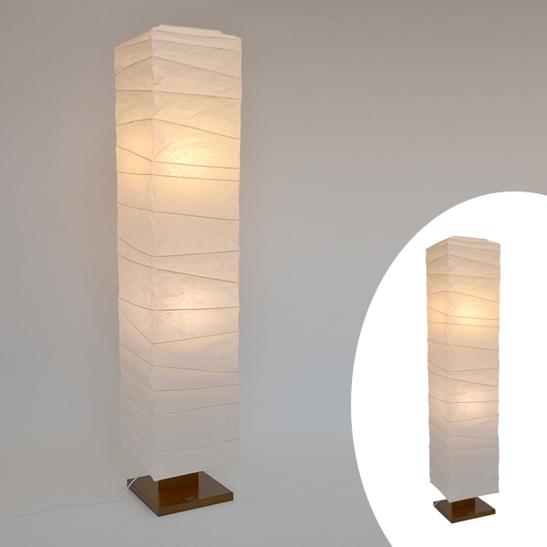 フロアライト 和紙 大型照明 揉み紙 柱型 2灯（ フロアスタンド 照明 