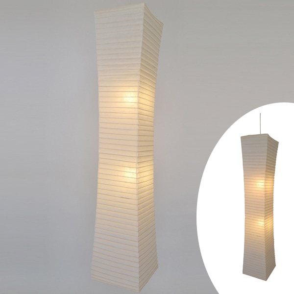 ペンダントライト 和紙 大型照明 楮紙 2灯（ 照明 天井 和風照明