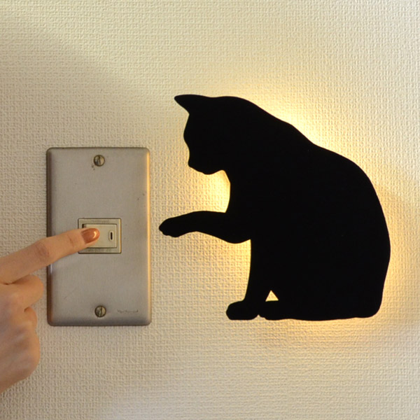 LEDライト That's Light！ CAT WALL LIGHT ちょっかい（ 足元灯 フット ...
