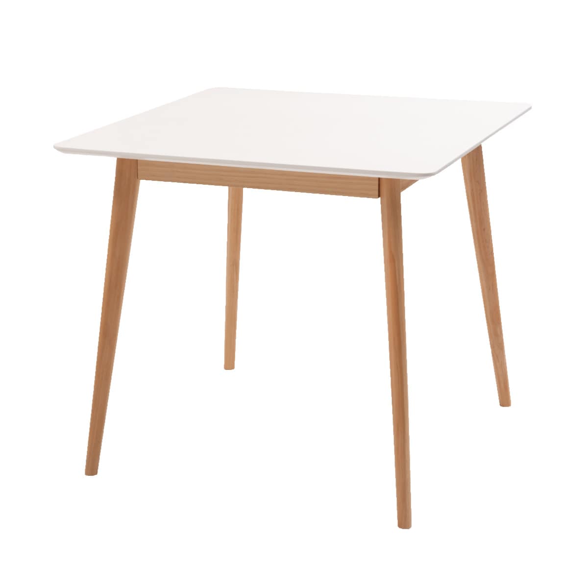 ダイニングテーブル 幅80cm 正方形 木目調 ホワイト（ カフェテーブル