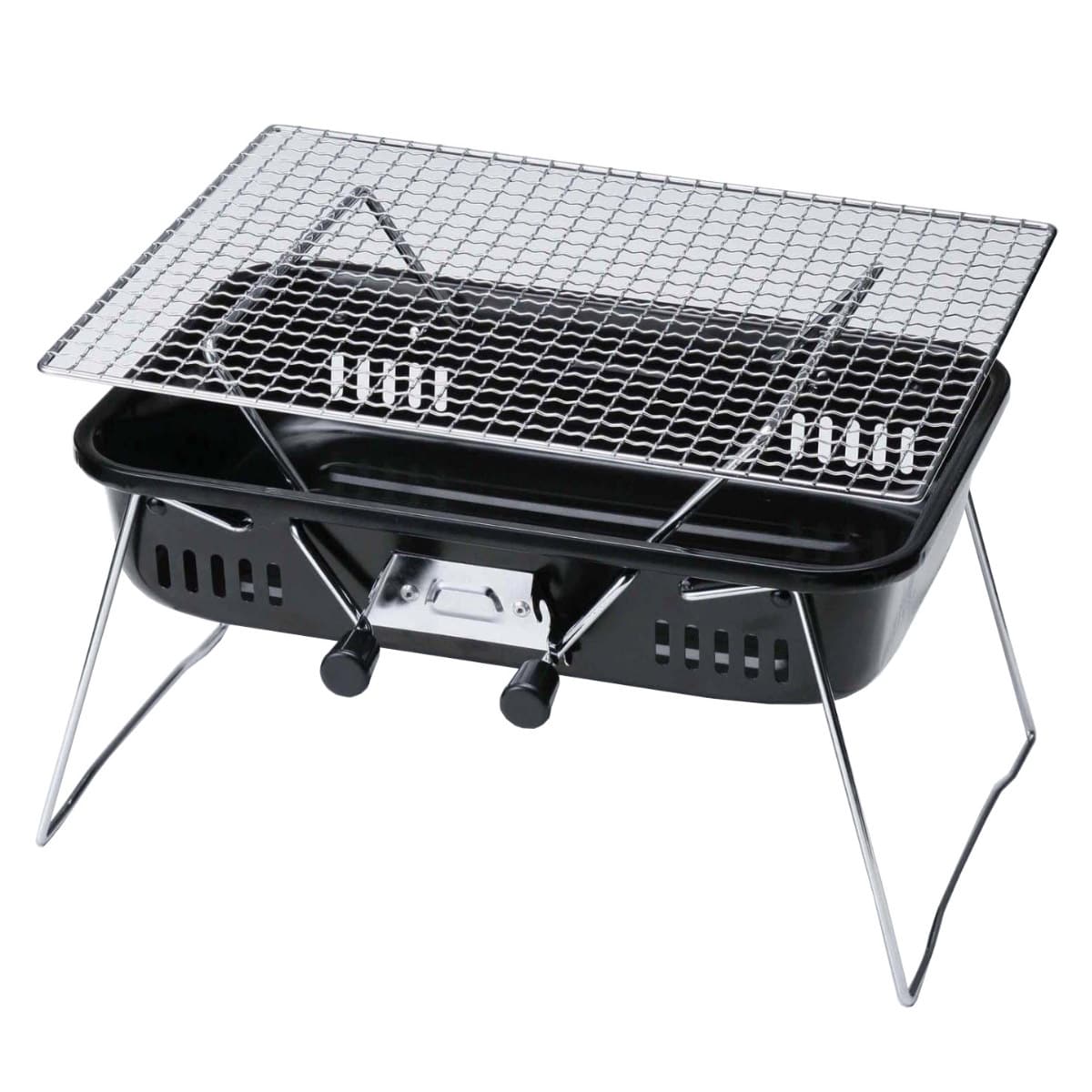 バーベキューコンロ 折りたたみ ミニBBQコンロ（ バーベキュー コンロ 小型 BBQコンロ バーベキューグリル ミニ コンパクト キャンプ BBQ  焼き肉 アウトドア 卓上 高さ調節 折り畳み ）:リビングート JRE MALL店通販 | JRE MALLショッピング | JRE  POINTが貯まる・使える