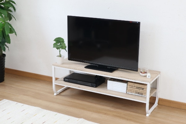 テレビ台 ローボード スチールフレーム 古木風化粧板 幅100cm（ TV台