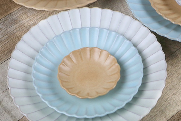 プレート 16cm 輪花皿 花皿 花シリーズ 洋食器 陶器 日本製 同色5枚 