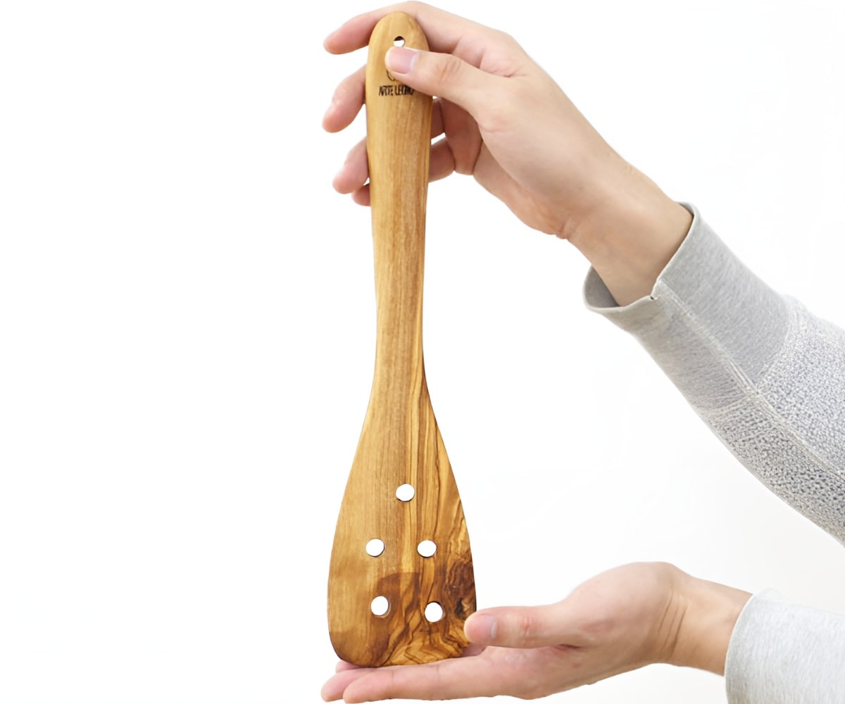 Arte Legno 穴あきターナー 31cm オリーブウッド 天然木